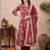 Women Floral Printed Angrakha Pure Cotton Kurta with Trousers & With Dupatta