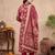 Women Floral Printed Angrakha Pure Cotton Kurta with Trousers & With Dupatta