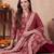 Women Floral Printed Angrakha Pure Cotton Kurta with Trousers & With Dupatta