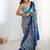 multicolor heavy chiffon mirror work saree