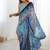 multicolor heavy chiffon mirror work saree