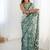 multicolor heavy chiffon mirror work saree