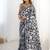 multicolor heavy chiffon mirror work saree