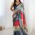 multicolor heavy chiffon mirror work saree