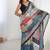 multicolor heavy chiffon mirror work saree