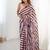 peach heavy chiffon mirror work saree