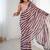 peach heavy chiffon mirror work saree