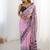 pink heavy chiffon mirror work saree