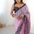 pink heavy chiffon mirror work saree