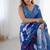 multicolor heavy chiffon mirror work saree