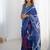 multicolor heavy chiffon mirror work saree
