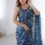 multicolor heavy chiffon mirror work saree
