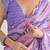 multicolor georgette mirror work saree