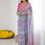 multicolor georgette mirror work saree
