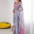 multicolor georgette mirror work saree