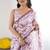 multicolor georgette mirror work saree