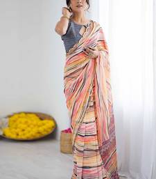 multicolor georgette mirror work saree