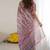 multicolor georgette mirror work saree