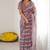 multicolor georgette mirror work saree