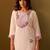 Women Floral Embroidered Regular Thread Work Kurta with Trousers