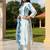 Women Geometric Printed Cotton Kurta with Trousers & Dupatta