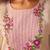 Women Floral Embroidered Thread Work Round Neck Straight Kurta with Trousers
