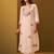 Women Floral Embroidered Thread Work Round Neck Straight Kurta with Trousers