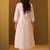 Women Floral Embroidered Thread Work Round Neck Straight Kurta with Trousers