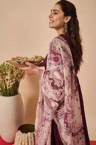 Women Ethnic Motifs Embroidered Regular Kurta with Salwar & With Dupatta