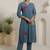 Women Floral Embroidered Regular Thread Work Pure Cotton Kurta with Trousers