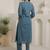 Women Floral Embroidered Regular Thread Work Pure Cotton Kurta with Trousers
