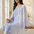 Women Floral Printed Regular Thread Work Linen Kurta with Trousers & With Dupatta