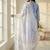 Women Floral Printed Regular Thread Work Linen Kurta with Trousers & With Dupatta