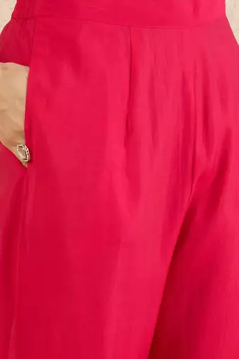 Women Ethnic Motifs Embroidered Regular Kurta with Trousers & With Dupatta