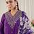Floral Embroidered Thread Work Straight Kurta With Patiala & Dupatta