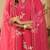 Women Floral Embroidered Regular Sequinned Kurta with Trousers & Dupatta
