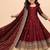 Heavy fendy silk blend   embroidery and sequnce woek maroon readymade salwar suit