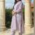 Floral Embroidered Thread Work Pure Cotton Kurta With Trousers & Dupatta
