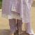 Floral Embroidered Thread Work Pure Cotton Kurta With Trousers & Dupatta
