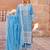 Women Floral Embroidered Thread Work Pure Cotton Kurta with Trousers & Dupatta