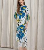 Women Floral Printed Regular Pure Cotton Kurta with Trousers