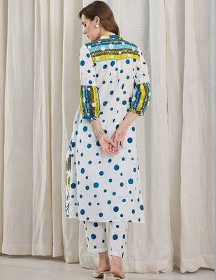 Women Floral Printed Regular Pure Cotton Kurta with Trousers 3