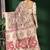 Natural ivory & madder red printed andhra cotton saree with running blouse
