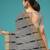 Slate grey & antique gold pochampally ikat cotton saree with running blouse
