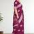 Tyrian purple & antique silver mau silk cotton saree with running blouse