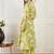 Women Floral Printed Empire Pure Cotton Kurta with Trousers