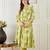 Women Floral Printed Empire Pure Cotton Kurta with Trousers