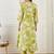 Women Floral Printed Empire Pure Cotton Kurta with Trousers