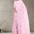 Baby pink & ivory white andhra cotton saree with running blouse