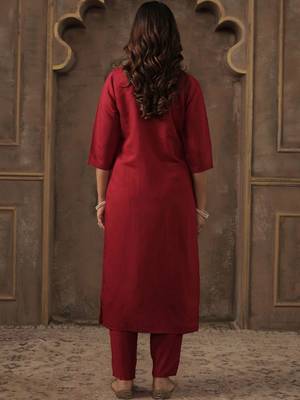 Women Paisley Printed Regular Sequinned Kurta with Trousers & With Dupatta 4